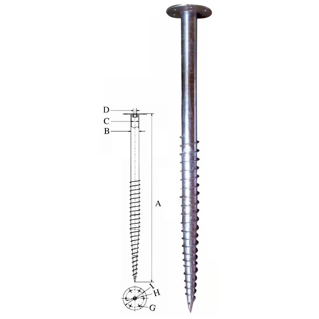 Ground Screws Mounting Plate for Salar Lighting/Solar Ground