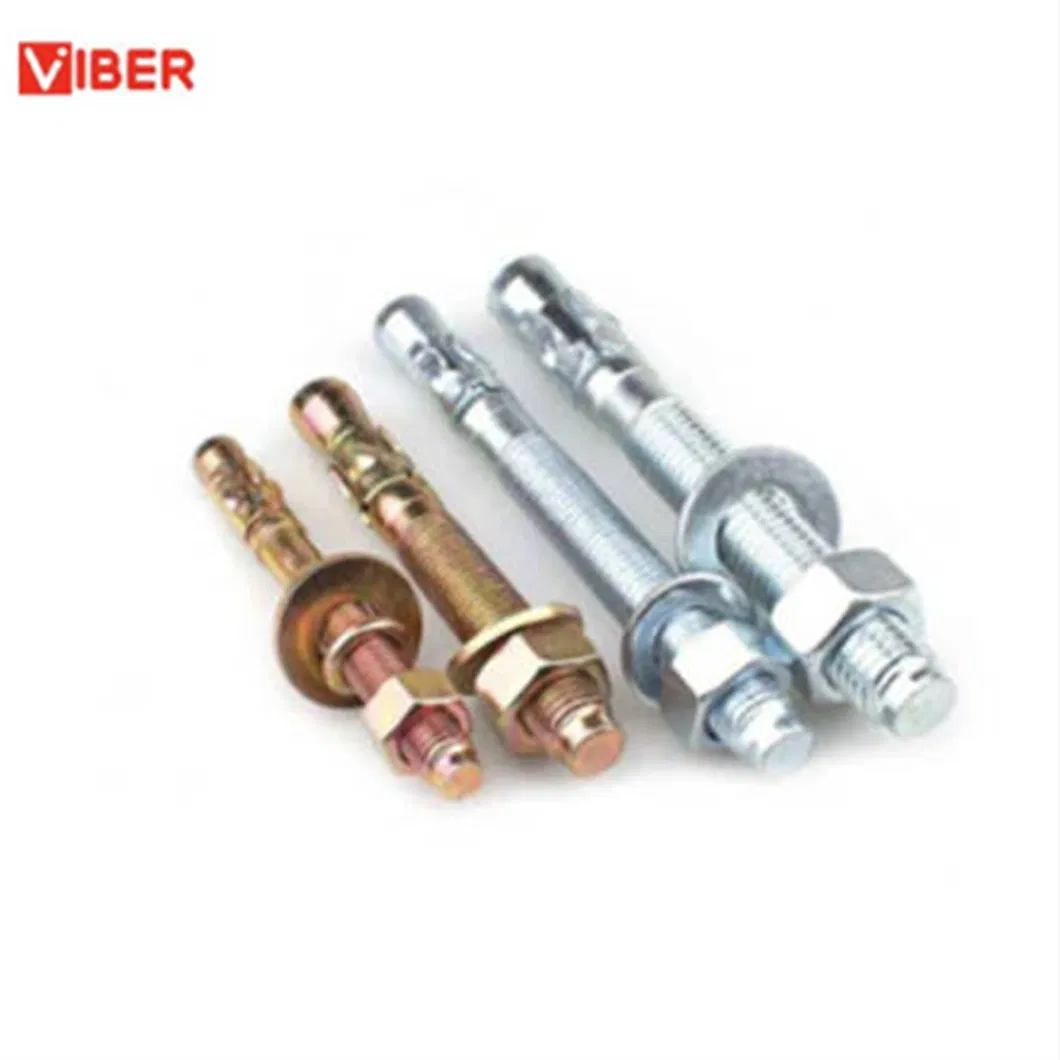 Anchor Bolt with Nut Concrete Screw M40 Spring Toggle Bolt 39mm Masonry Fixing No Dig Ground Sleeve Anchor for Metal