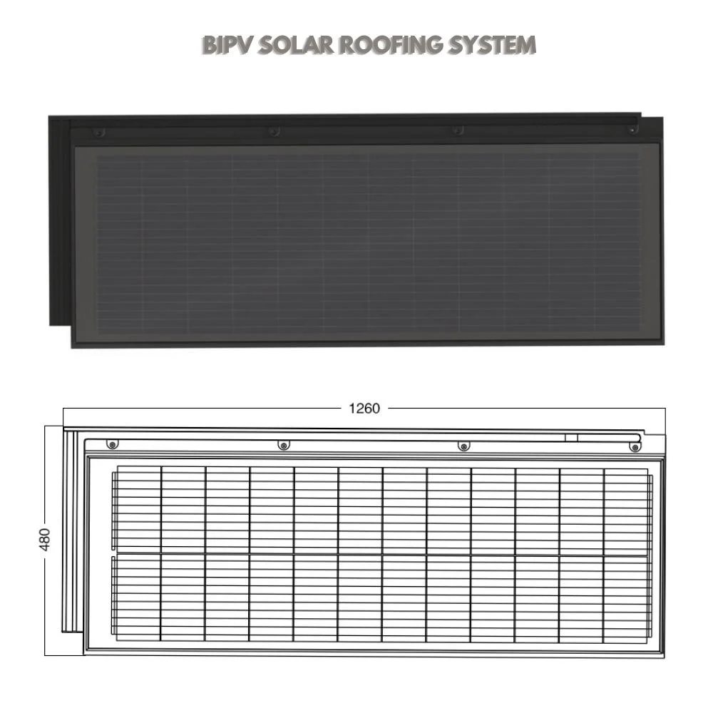 Slovakia Solar Roof Tile off Grid Energy System and Green Energy Building Material Solar Shingle Panels Roof Tiles Mounting