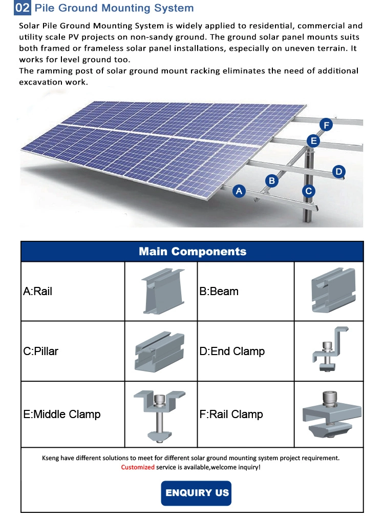 Ground Mount Solar Racking Systems Aluminum Solar Mounting System Ground Solar Panel Support