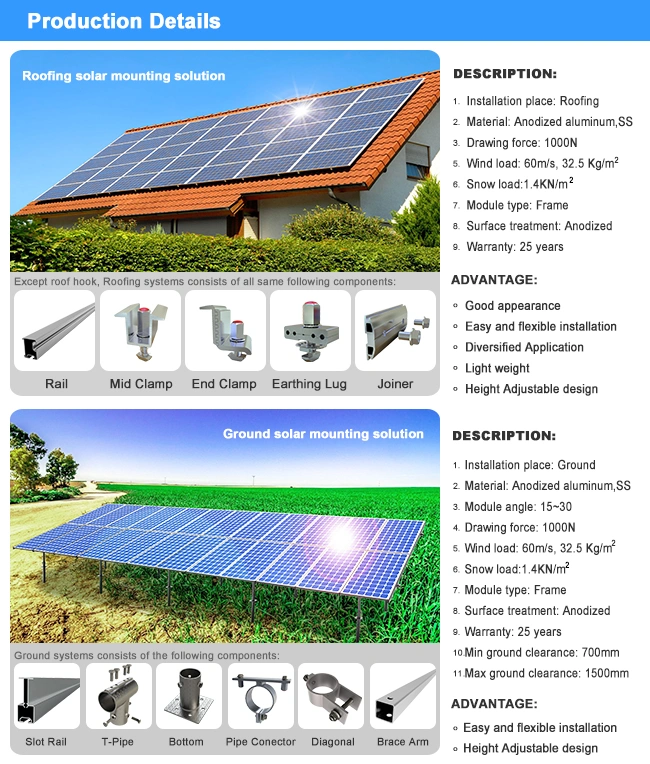 Hot Sale Adjustable Solar Tile Roof Mount (NM0085)