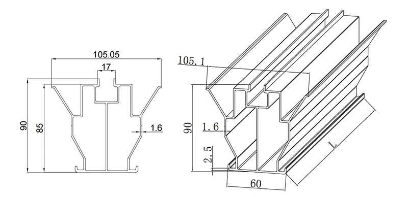 Carport Solar Panel System Photovoltaic Structures Solar Power Mounting Aluminium Rail