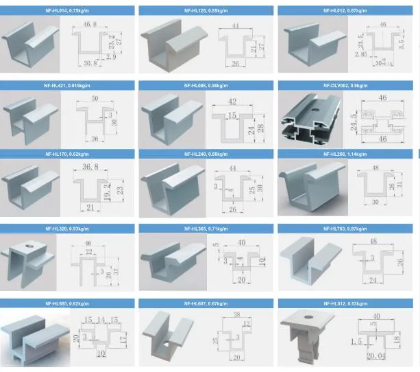 Photovoltaic Bracket Aluminum Alloy Medium Clamp