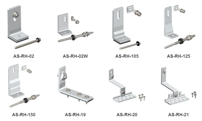 Corrugated Tin Roof Brackets Rooftop Structures Mounts Aluminium Solar Panel L Hook Mounting