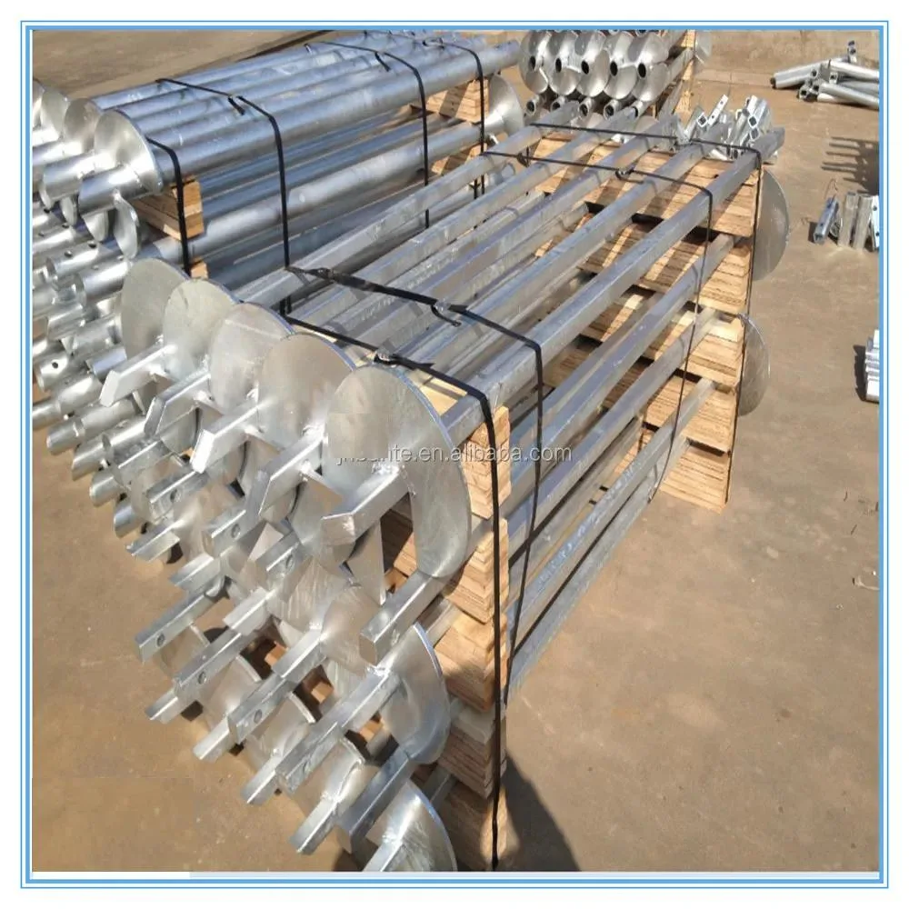 Hot DIP Galvanized PV Solar Panel Mounting System Ground Screw Anchors Pile