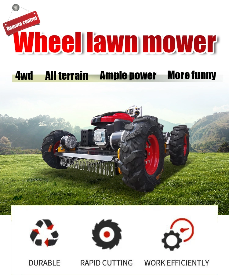 Best Price Lawn Mower Crawler Zero Turn with Remote Control for Grass Cutting