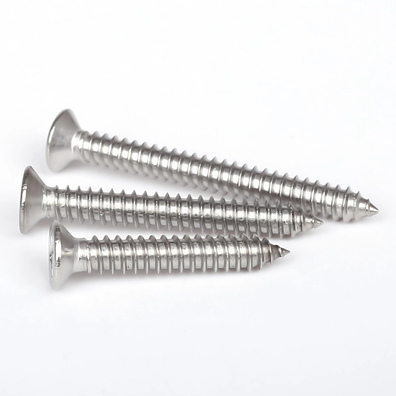 Wholesales Sales Phillips Stainless Steel 304 316 Countersunk Self-Tapping Screws for Machine