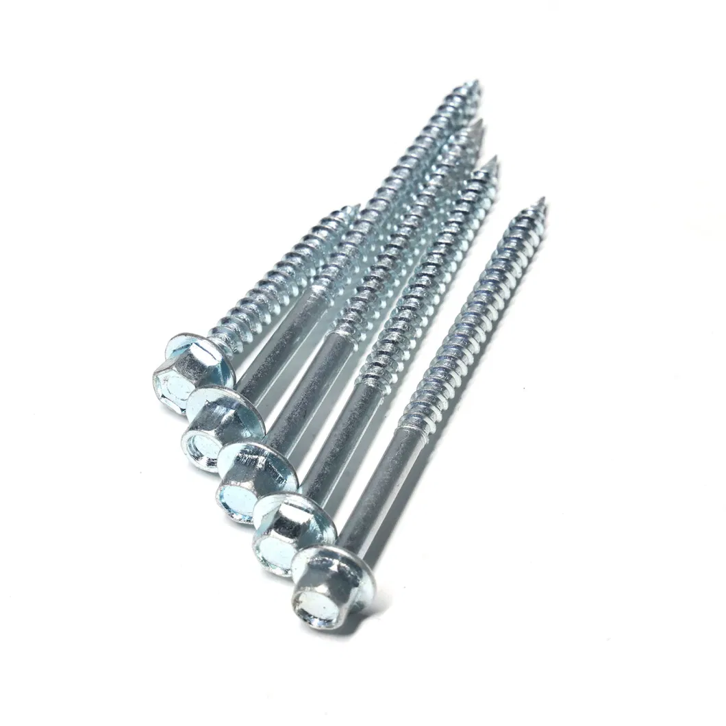 Self Tapping Screw for Easy Installation with White and Blue Zinc Plate