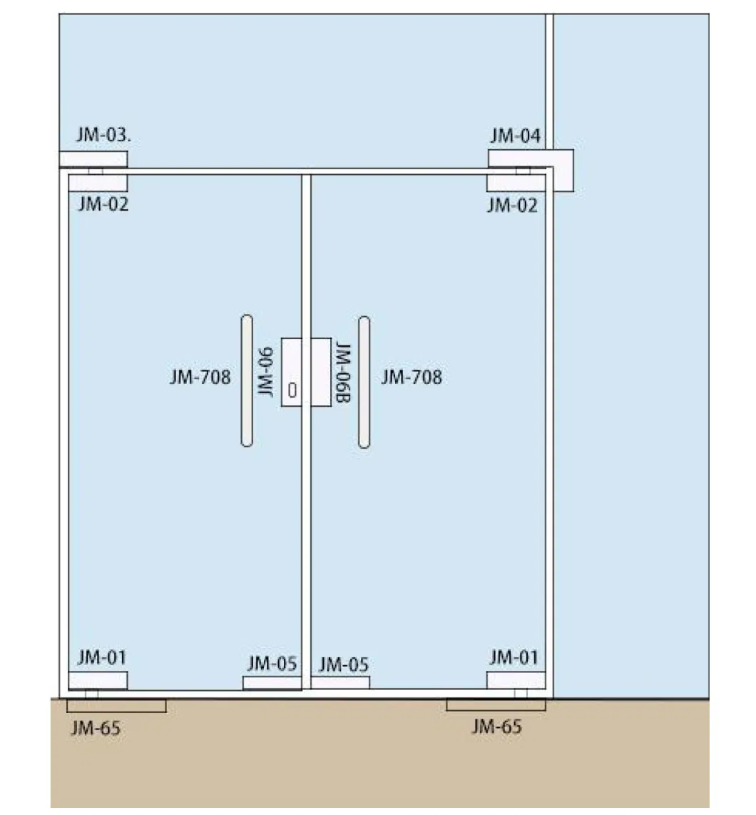 Middle East Hot Selling Modern Stainless Steel Glass Door Clamp for Office Door