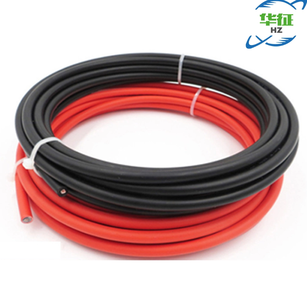 Solar Cable 14/12/10 AWG Double Wire PV Cable Red and Black Insulation Tinned Copper Wire for Photovoltaic Panel Connection