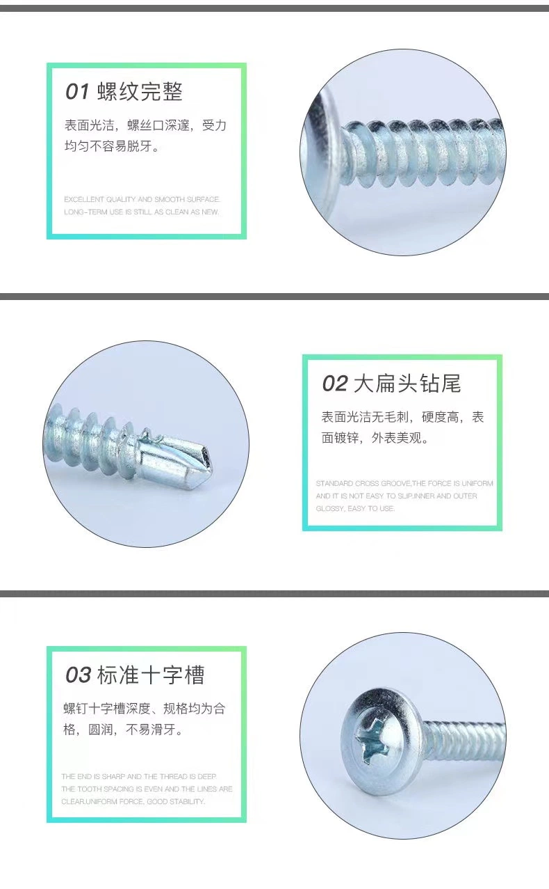 White Zinc Dovetail Screw/ Self Tapping Screw