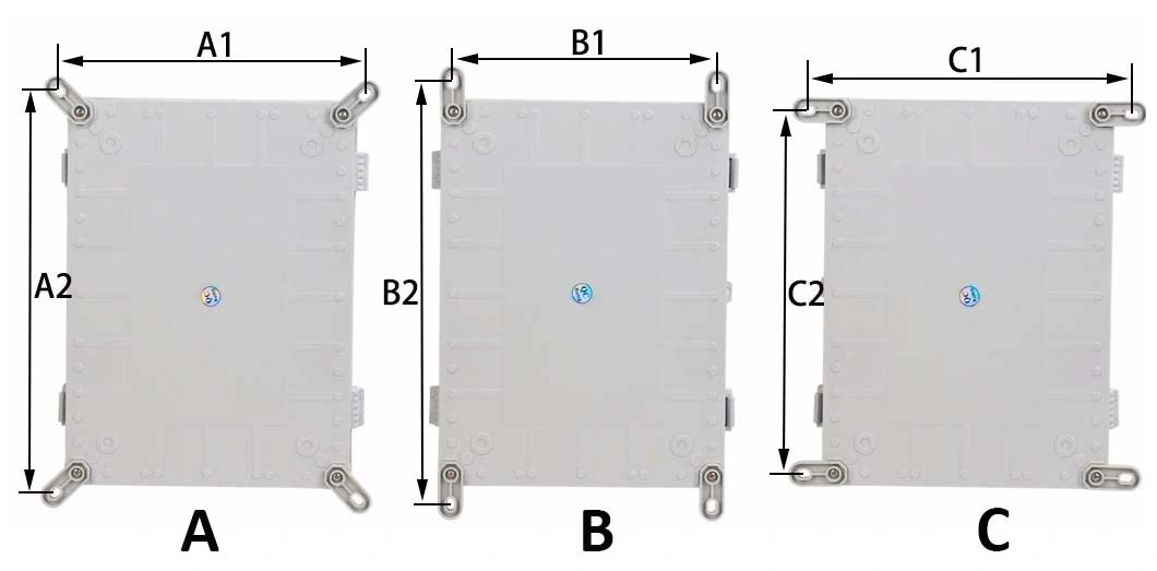 ABS Plastic Snap Electrical Control Junction Box 300*300*180mm Waterproof Photovoltaic Distribution Box