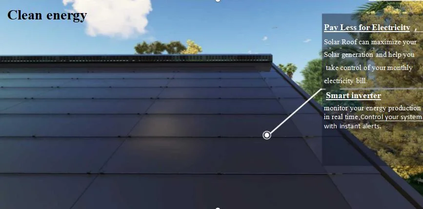 Slovakia Solar Roof Tile off Grid Energy System and Green Energy Building Material Solar Shingle Panels Roof Tiles Mounting