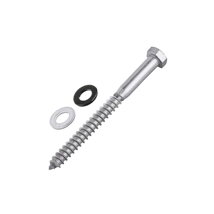 China Custom DIN571 White Zinc Plated Galvanized Hex Head Self Tapping Tornillos PARA Madera Wood Screw