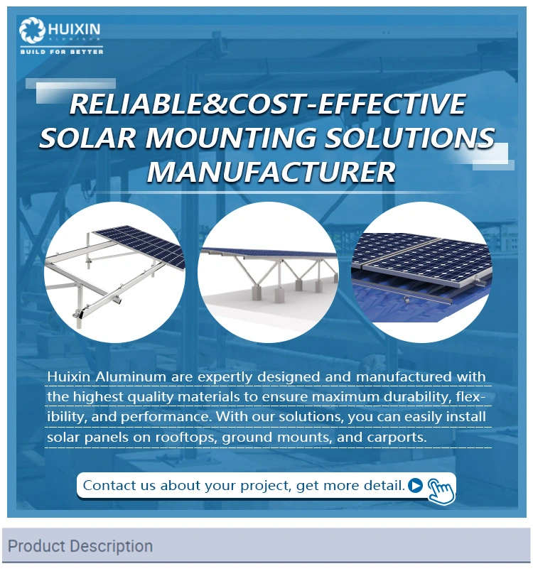 Hot Sale Solar Mounting System Aluminium Solar Rails Rack and End Clamp