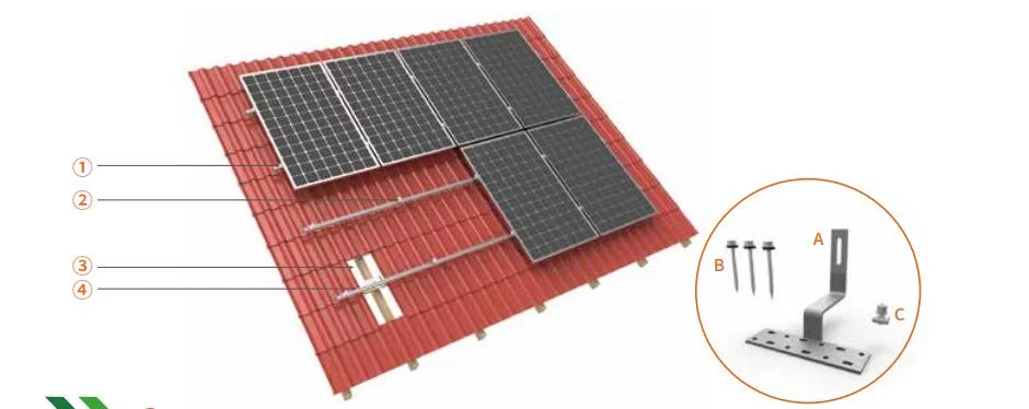 Solar Panel Wholesale Solar Europe Roof Tiles Roof Mounting System Tile Roof Mounting Hook Complete Solar System for Home