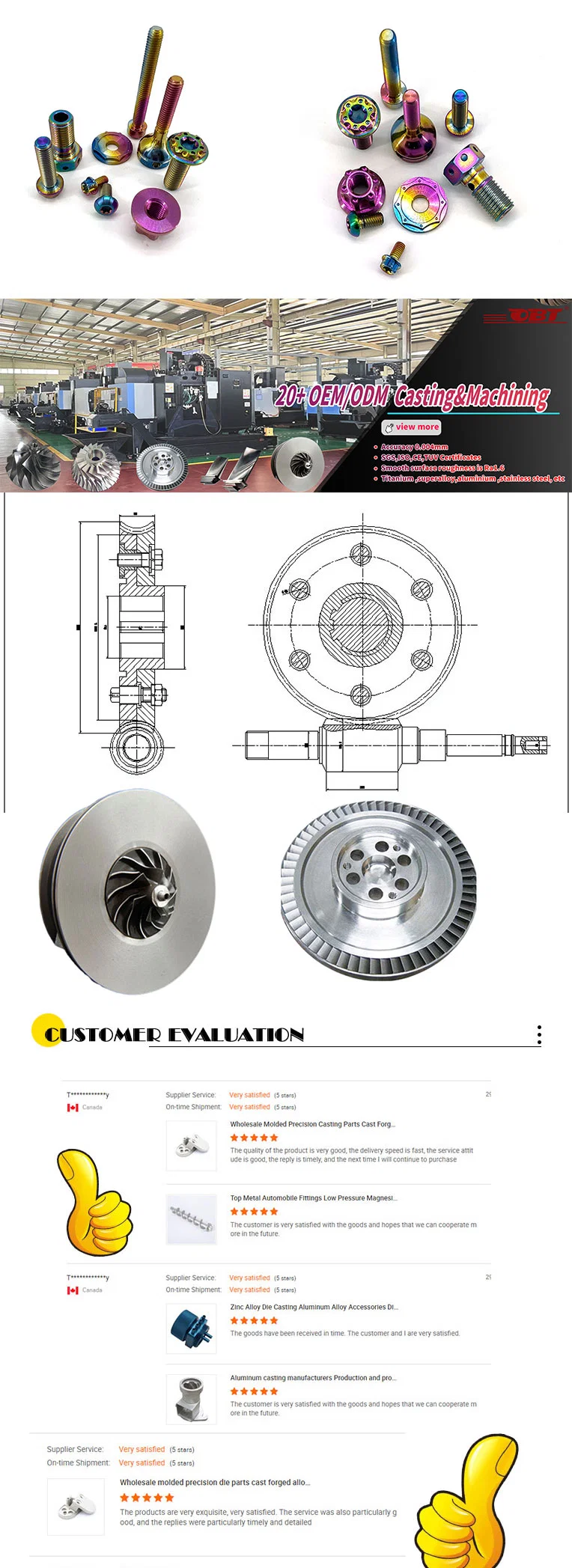 M5 M2 Tc4 Titanium Alloy Casting Motorcycles Cirgical Self Tapping Pate and Screw Bolts