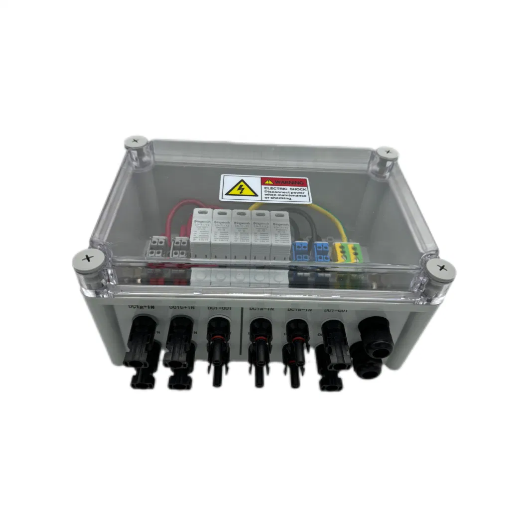 Solar Junction Box String Box for PV System with Fuse Wall Mounted PV Combiner Box for Solar Panels IP65