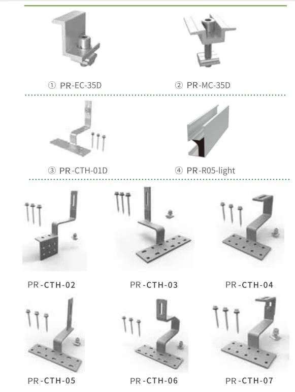 Solar Panel Wholesale Solar Europe Roof Tiles Roof Mounting System Tile Roof Mounting Hook Complete Solar System for Home