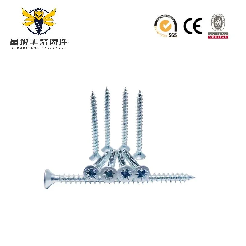 Wholesale Cross Head Screw Countersunk Head Blue and White Zinc Self-Tapping Screw