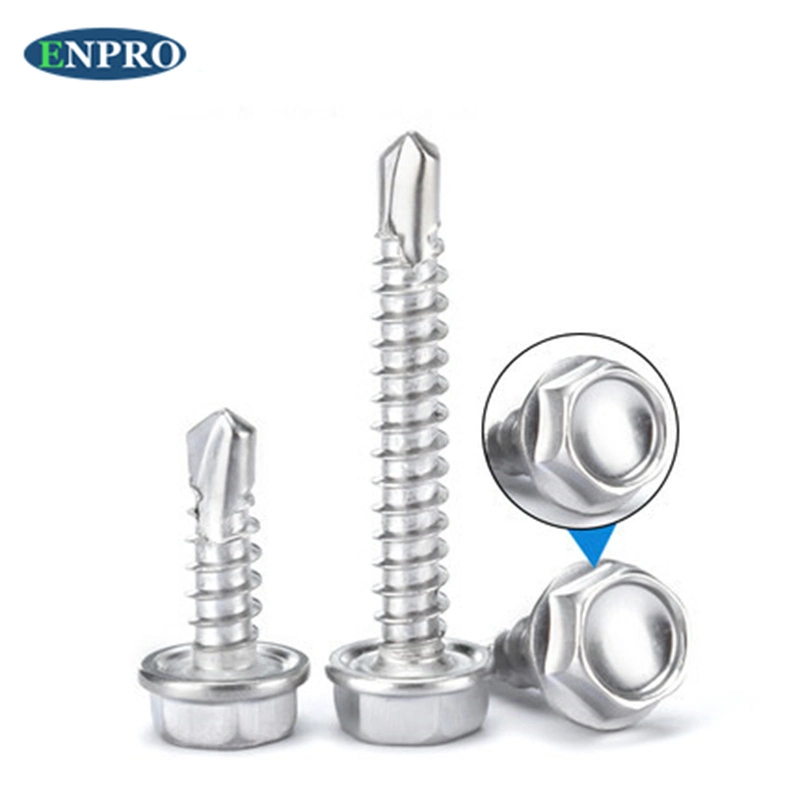 Stainless Steel J Screw Drywall Wood Roofing Tek Lag Screw Phillips Hex Head Cross Drive Chipboard Screw Machine Screw Self Tapping Self Drilling Screw