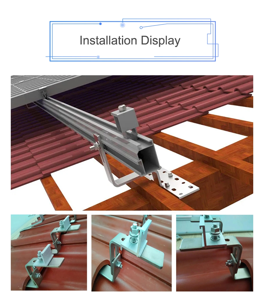 Stainless Steel/Aluminum Roof Fixing Hooks for Solar Energy System