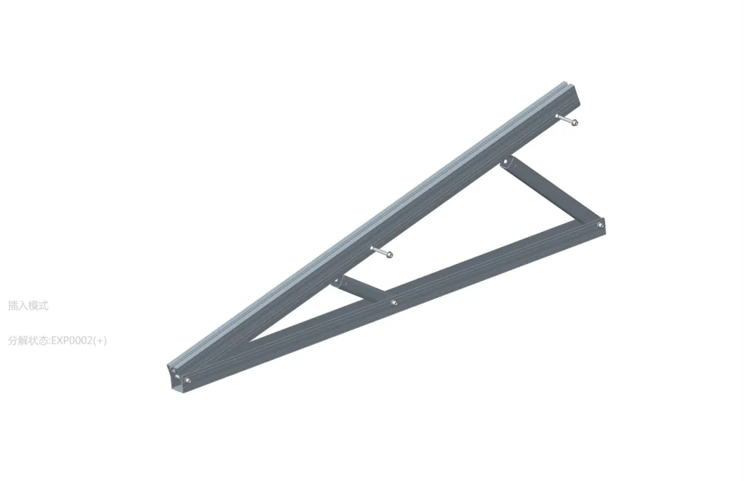 Aluminium Rack Tripod Bracket Solar Panel Flat Roof Mounting Kits Ballast Structure Support Triangle Ballasted Mount