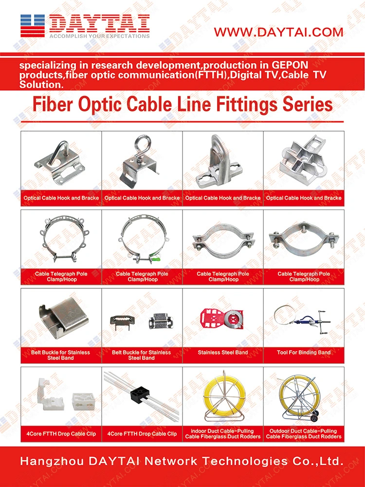 FTTH Dead End Clamp Fiber Optic ADSS Cable Clamp Anchor Clamp for ADSS Cable