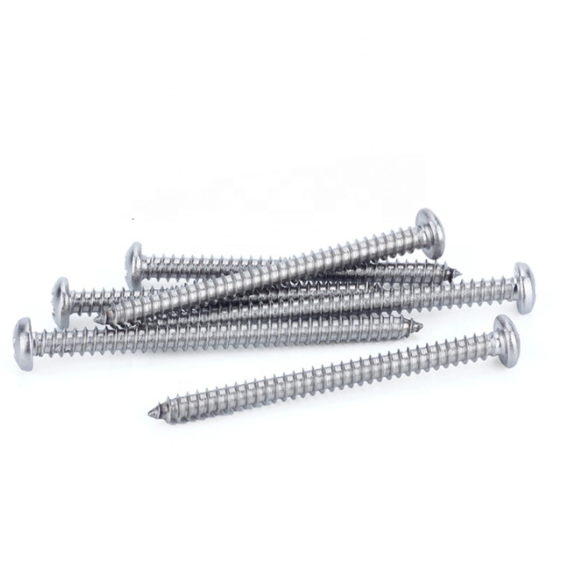 M1.6-M8 Cross Pan Head Washer 8.8 Long Thread Zinc Plated Self Tapping Screw