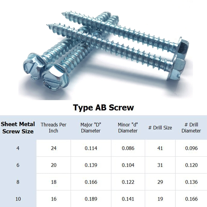 Slotted Hex Head Wafer/Truss Self Drilling Nail Stainless Steel Self Tapping Screw