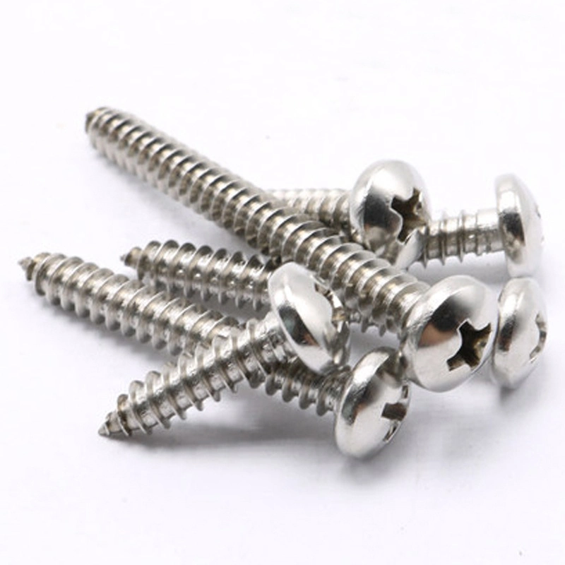 M1.6-M8 Cross Pan Head Washer 8.8 Long Thread Zinc Plated Self Tapping Screw