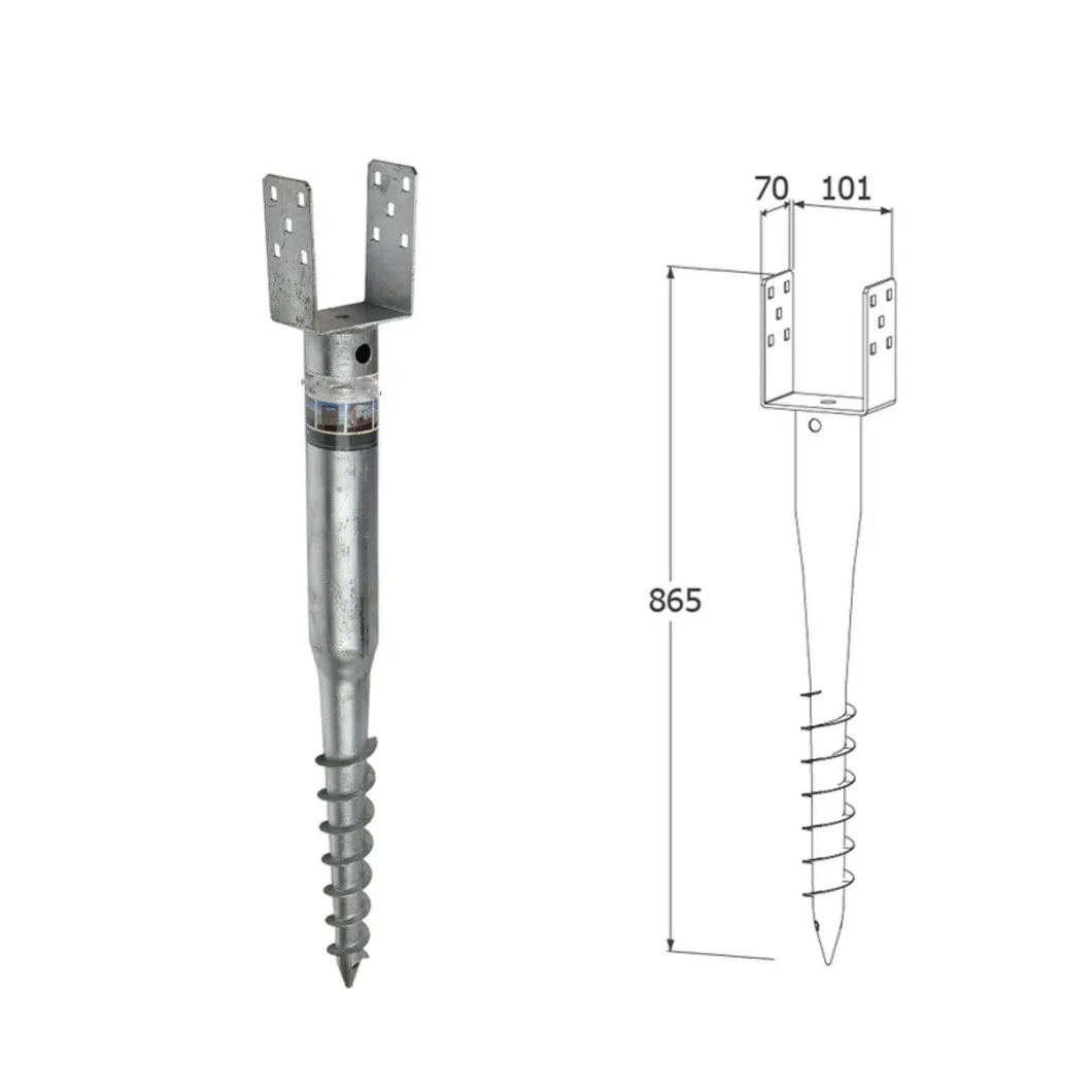 Hot Dipped Galvanised Ground Screw Screw in Foundation