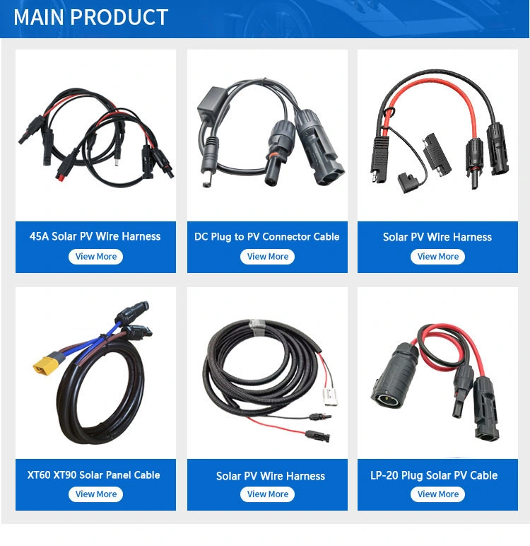 UL Anderson to PV Mc4 Male and Female Solar Connector Waterproof Wire Harness