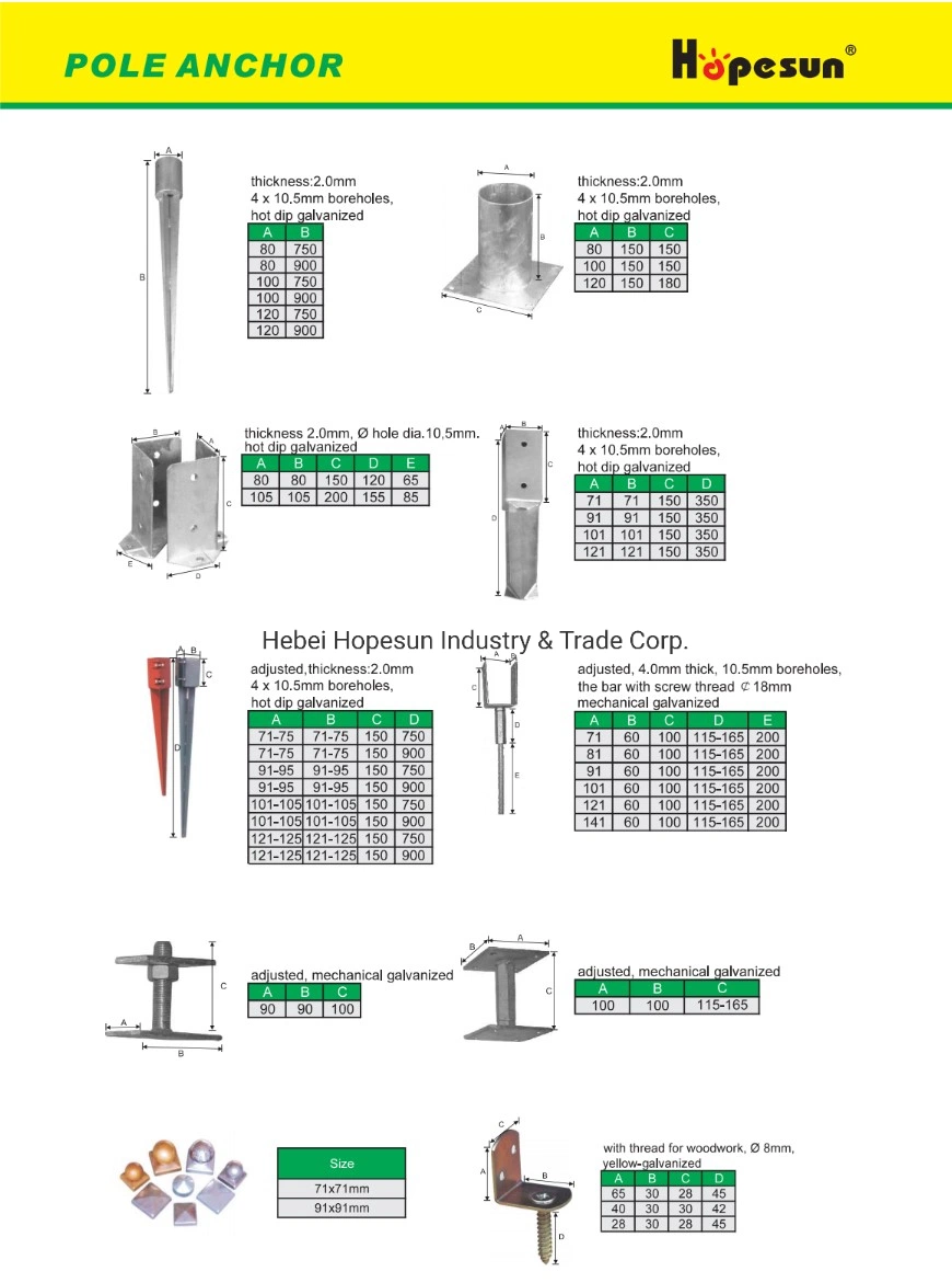 Galvanized Outdoor Steel Fence Post Spike Pointed Pole Anchor Ground Screw