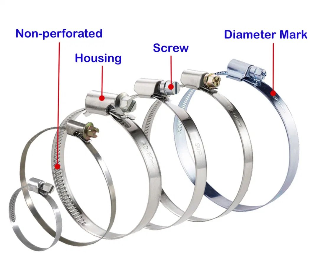 9mm Stainless Steel German Middle Type Hose Clamp