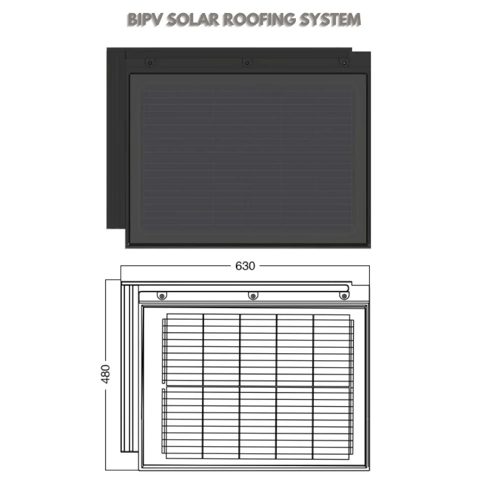 Slovakia Solar Roof Tile off Grid Energy System and Green Energy Building Material Solar Shingle Panels Roof Tiles Mounting