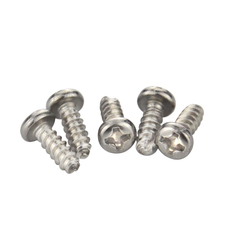 Inox Pan Head Cross Slot Cutting Flat Tail Self Tapping Screws