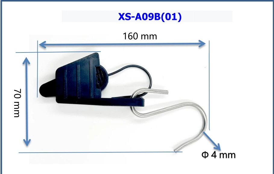 Flat Type SS304/Ss201 Draw Hook Reinforced Nylon Optical Wire Clamp