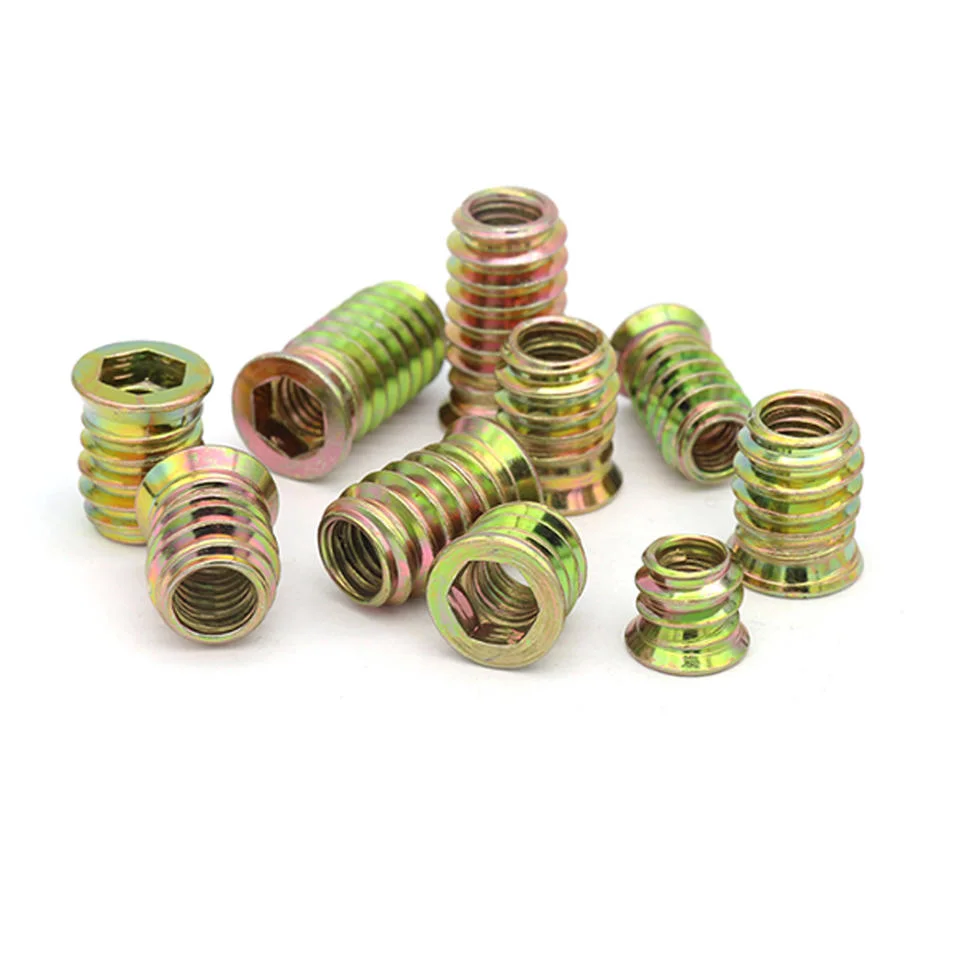 Brass Flange Slotted Self-Tapping Threaded Insert Nut