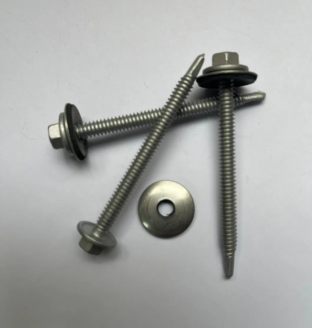 Big Ss201 Washer Dacromet Ruspert High Quality Self Drilling Screw Self Tapping Screw for Building Metal Frame Use