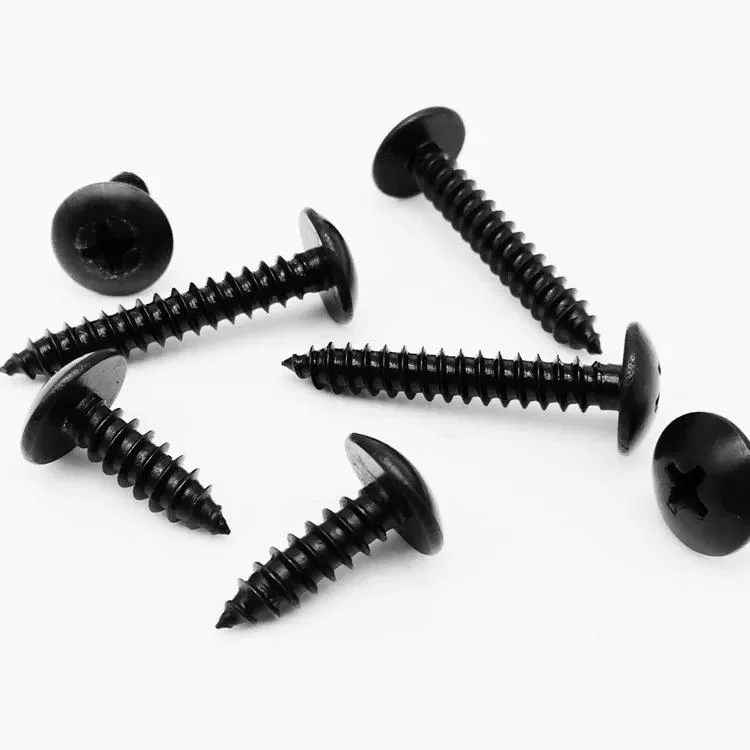 M2 M3 M4 M5 M6 Coarse Thread Pan Truss Head Self Tapping Black Phillips Screws