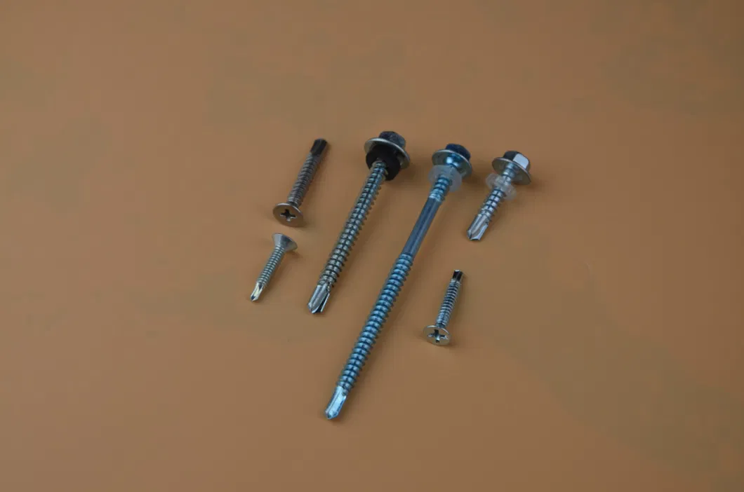 Long Hex Head Self Tapping Screw Dacromet Sharp Point Screw