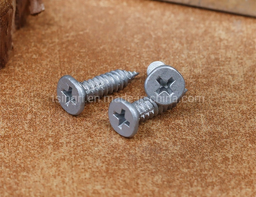 TGR/Tsingri Carbon Steel Coated Four Claws Flat Head Self-Tapping Screws with Cutting Thread