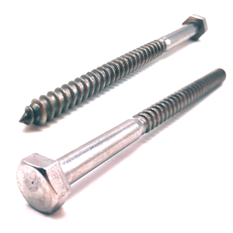 High Quality Stainless Steel DIN571 Hex Head Self Tapping Wood Screw