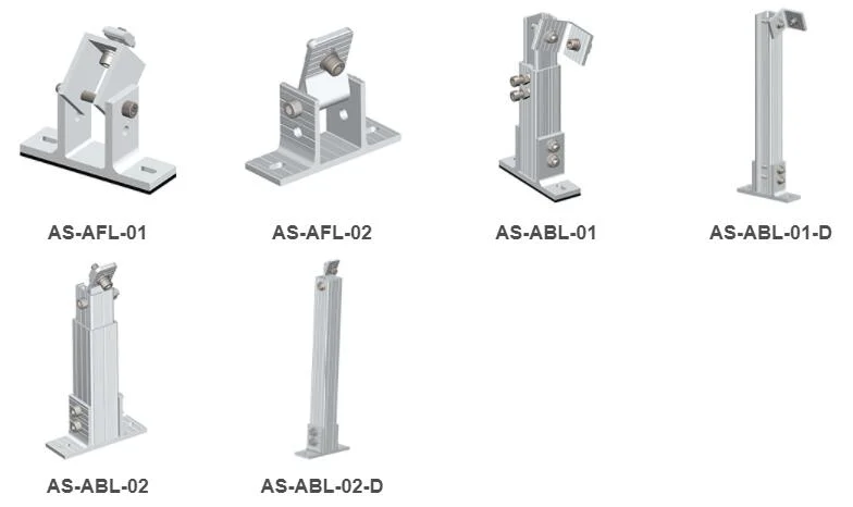 PV Mounting Bracket Structure Aluminum Roof Rack Accessory Mount Frame Flat Roof Solar Panels Mount