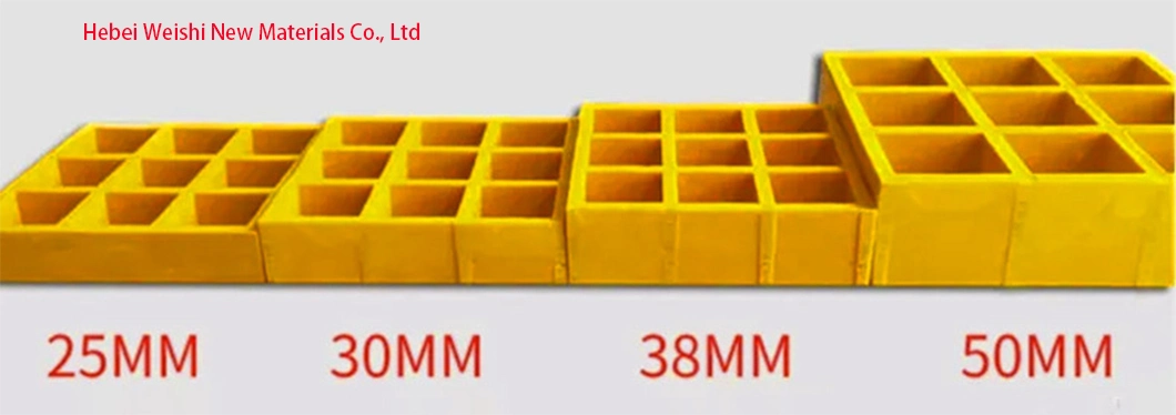 Anti Slip Molded Composite 50*50*15 Fiberglass Grating