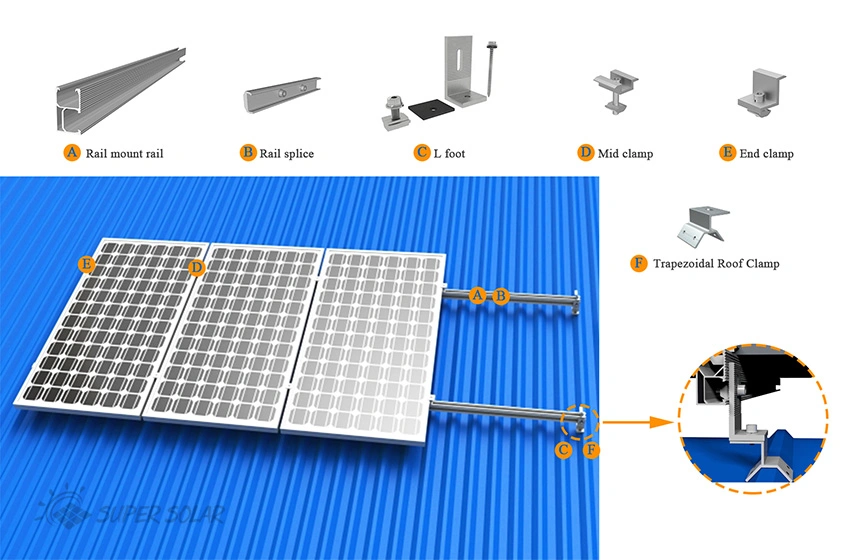 Concrete Tile Roof Solar Mounting System Solar Support Services Solar Panel Corner Mounts