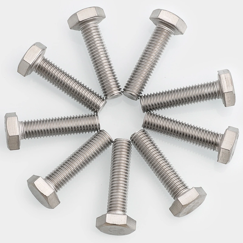 DIN933 DIN931 OEM Fasteners Ss201 SS304 SS316 Stainless Steel Hex Bolt