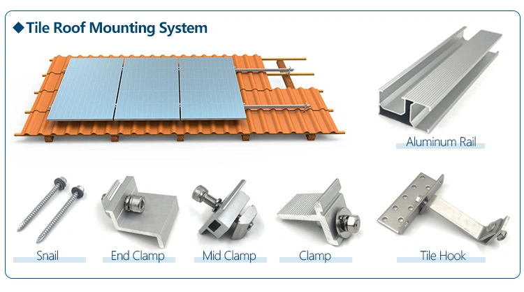 Hot Sale Solar Mounting System Aluminium Solar Rails Rack and End Clamp