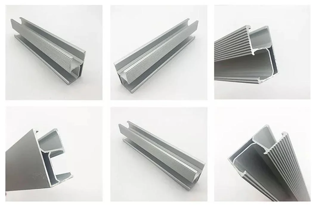 Customized Photovoltaic Mounting Components Aluminum Rails for Solar Roof Mounting System